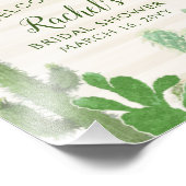 Feest Cactus Goud Script Bruiloft Welkom Foto Afdruk (Hoek)