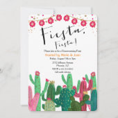 Feest Cactus Housewarming Party Uitnodiging (Voorkant)