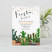 Feest Cactus Housewarming Uitnodiging (Staand voorkant)