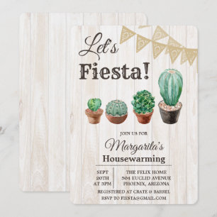 Feest Cactus Housewarming Uitnodiging