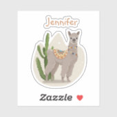 Feest Cactus Lama Sticker (Vel)