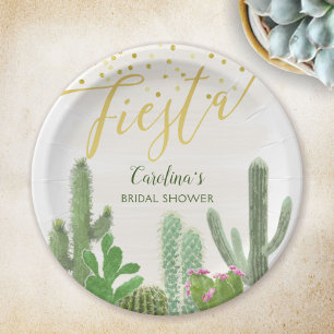 Feest Cactus Taco Over Liefde Bruidsmeisjesfeest Papieren Bordje