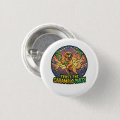 Feest Caramel Hond Grappige Meme Sticker Ronde Button 3,2 Cm (Voorkant /achterkant)