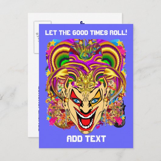 Feest Combo Pk Kies uit Heksen Dokter Nar Clown Uitnodiging Briefkaart (Voorkant / Achterkant)