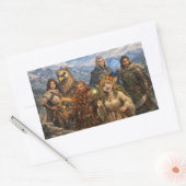 Feest D&D Rechthoekige Sticker (Envelop)