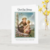Feest Dag St. Anthony van het Kind Jesus van Padua Kaart (Gele Bloem)