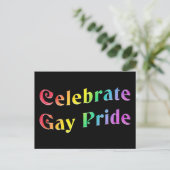 Feest de Gay Pride Briefkaart (Staand voorkant)