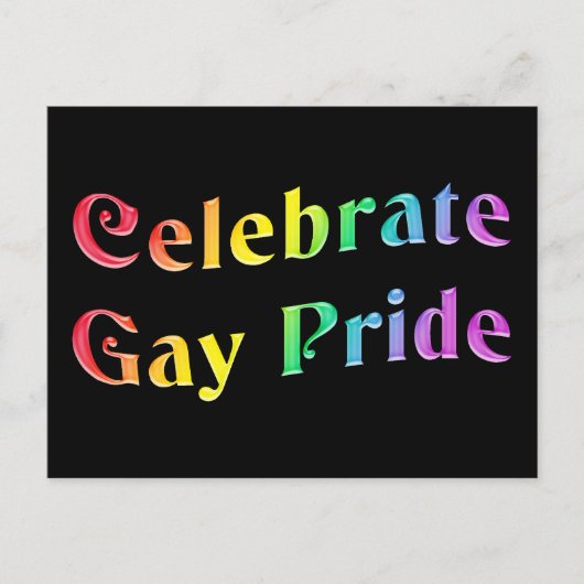 Feest de Gay Pride Briefkaart (Voorkant)