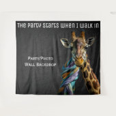 Feest Decoratie Leuke Foto Giraffe Achtergrond Wandkleed (Voorkant (horizontaal))