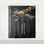 Feest Decoratie Leuke Foto Giraffe Achtergrond Wandkleed (Voorkant)