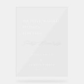 Feest dienovereenkomstig bruiloft welkomstbord acryl bord (Voorkant)