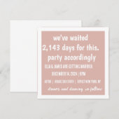 Feest dienovereenkomstig huwelijksuitnodiging (Voorkant / Achterkant)