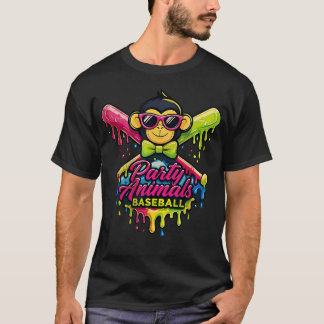 Feest Dieren Honkbal Grappig T-shirt