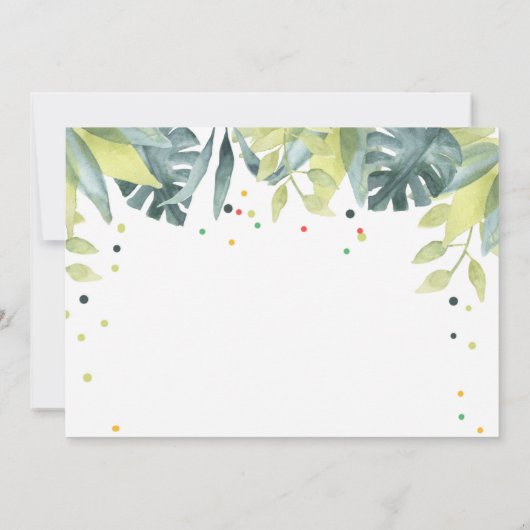 Feest Dieren Jongen Safari Dieren Bedankt Kaart (Achterkant)