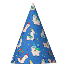 Feest Dieren Lama Verjaardagsfeest Blauwe Jongens Feesthoedjes