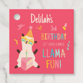 Feest Dieren Llama Verjaardag Meisjes Roze Bedankjes Labels