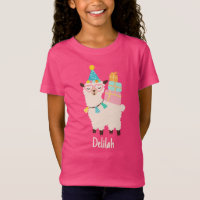 Feest Dieren Llama Verjaardag Meisjes Roze