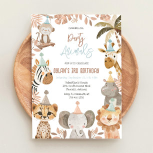 Feest Dieren Safari Jungle Dierenpark Kinderen Ver Kaart