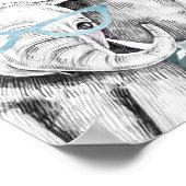 Feest Dieren Safari Meisje Dierentuin Fotohokje Fr Poster (Hoek)