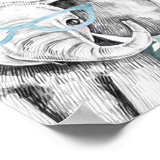 Feest Dieren Safari Meisje Dierentuin Fotohokje Fr Poster (Hoek)