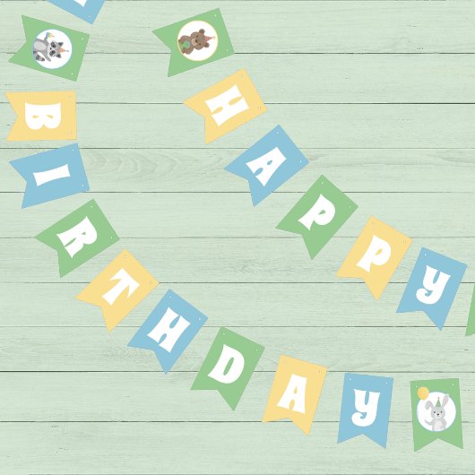 Feest Dieren Verjaardag Vlaggetjes
