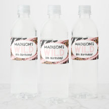 Feest Dieren Wilde Safari Roze Meisje Verjaardag