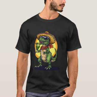 Feest Dinosaur T-Rex Dino Cinco De Mayo Mexicaans  T-shirt