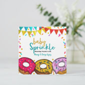 Feest Donuts Baby Strooifeest Kaart (Staand voorkant)
