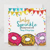 Feest Donuts Baby Strooifeest Kaart (Voorkant)