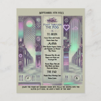 🍽️ "Feest door de mist" Weirdcore Wedding Menu