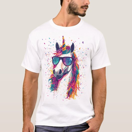 Feest Eenhoorn (1) T-shirt (Voorkant)