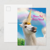 Feest Eenhoorn Paard En Regenboog Uitnodiging Briefkaart (Voorkant / Achterkant)