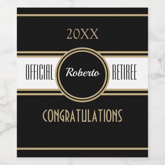 Feest! Eigen waslabel voor grint Wijn Etiket (Enkel label)