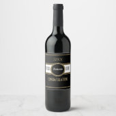 Feest! Eigen waslabel voor grint Wijn Etiket (Voorkant)