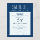 Feest, evenement of reünie Sla de datum in blauw o Aankondigingskaart (Voorkant)