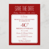 Feest, evenement of reünie Sla de datum in het roo Aankondigingskaart (Voorkant)