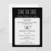 Feest, evenement of reünie Sla de datum in het zwa Aankondigingskaart (Voorkant / Achterkant)