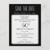 Feest, evenement of reünie Sla de datum in het zwa Aankondigingskaart (Voorkant)