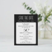 Feest, evenement of reünie Sla de datum in het zwa Aankondigingskaart (Staand voorkant)