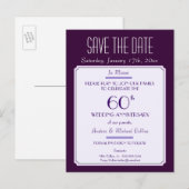 Feest, evenement of reünie Sla de datum op in Plum Aankondigingskaart (Voorkant / Achterkant)