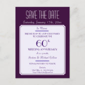 Feest, evenement of reünie Sla de datum op in Plum Aankondigingskaart (Voorkant)