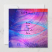 Feest Event Roze Blauw Abstracte Spiegelbal Kaart (Achterkant)