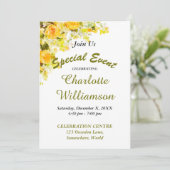 FEEST FEEST UITNODIGEN KAART (Staand voorkant)