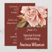 FEEST FEEST UITNODIGEN KAART (Voorkant / Achterkant)