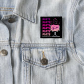 Feest - Fiesta knop Vierkante Button 5,1 Cm (In situ)