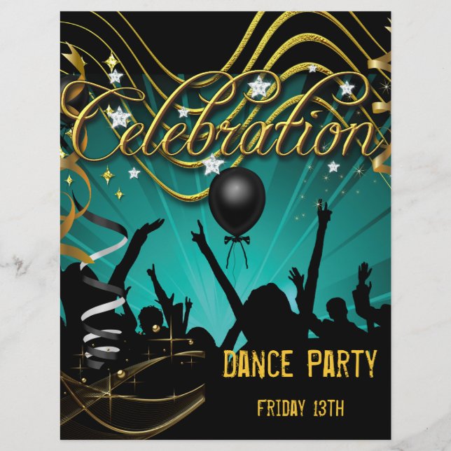 Feest Flyer Dansfeest Viering (Voorkant)