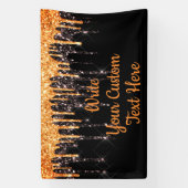 Feest Fotohokje Accessoires Oranje en Zwart Hallow Spandoek (Verticaal)