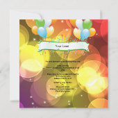 Feest Fun Balloons Streamers Viering Kaart (Achterkant)