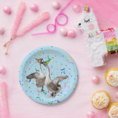 Feest Ganzen Confetti Viering Papieren Bordje (Feest)