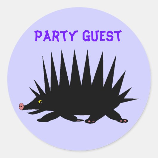 Feest, Gast Ronde Sticker (Voorkant)